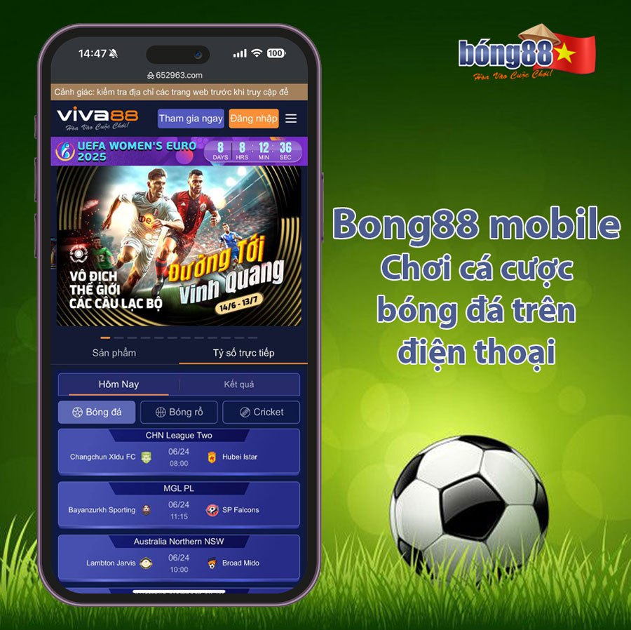 Bong88 mobile – Trang cá cược bóng đá thể thao trên điện thoại